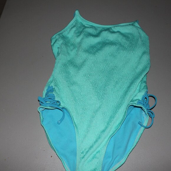 Blue 1 Pcs Justice Swimsuit Size 14 - Picture 1 of 9
